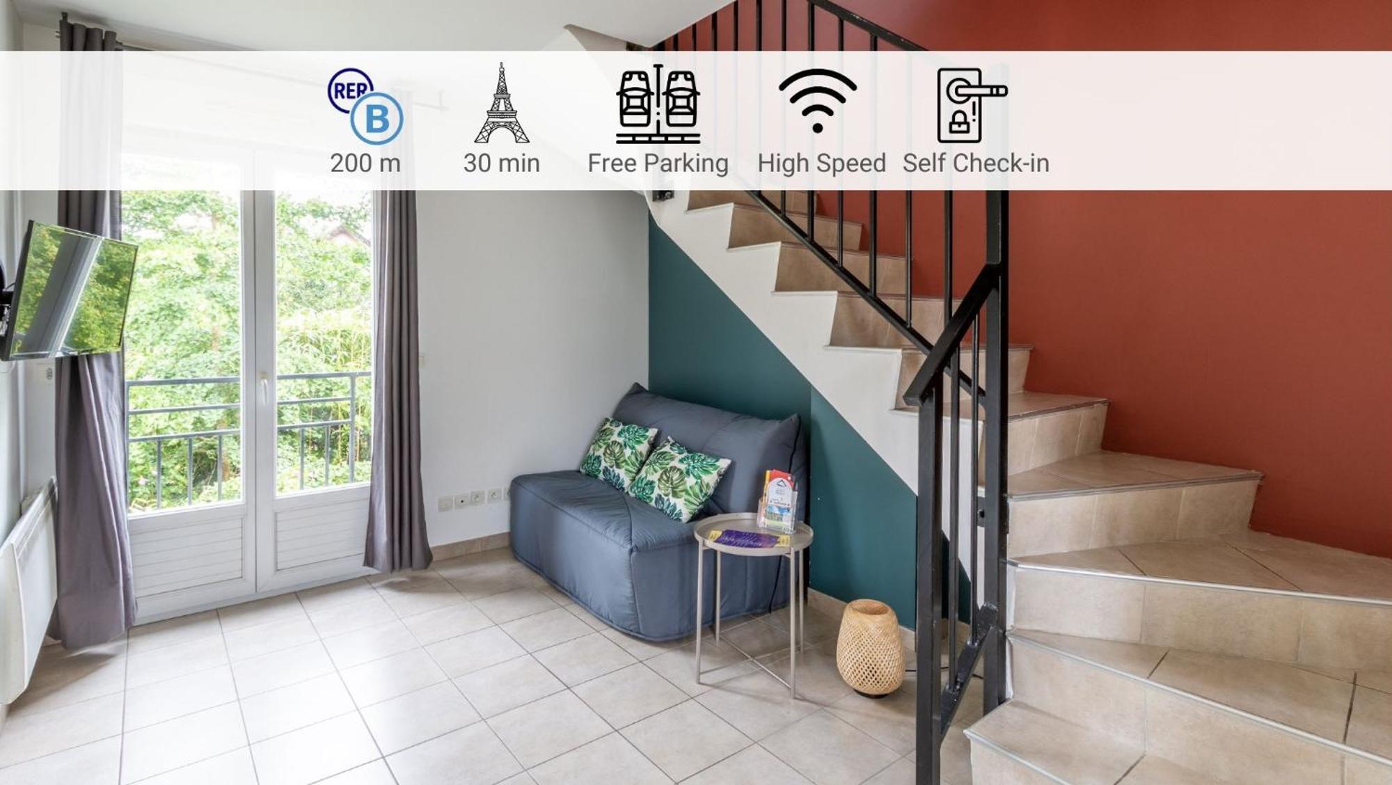 帕莱索Le Duplex , Proche Gare Rer, Parking, Arrivee Autonome公寓 外观 照片